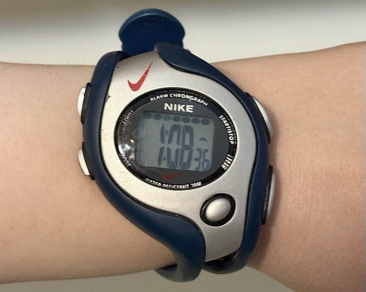 Rare Vintage Nike Chronograph Digital Alpha Project Navy Blue