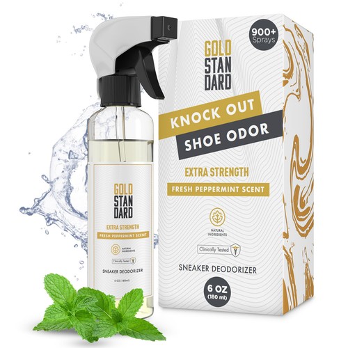 Natural Sneaker Deodorizer Spray - 6 Oz. Shoe Odor Spray - Shoe Smell Elimina...