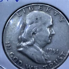 1951-D 50C Franklin Half Dollar-some Bell Lines-circulated 90% Silver