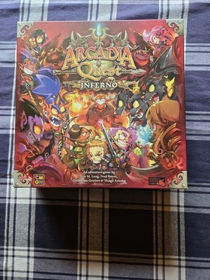 Arcadia Quest: Inferno   CMON Board Game   Complete   Eric Lang Miniatures Game