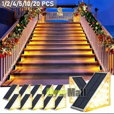 Outdoor Garden Solar Powered Wall Mount LED Light Landscape Fence Yard Lamp USA