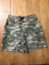 Open Trails Cargo Shorts Camo Size Medium Chino 5 Pocket, Drawstring