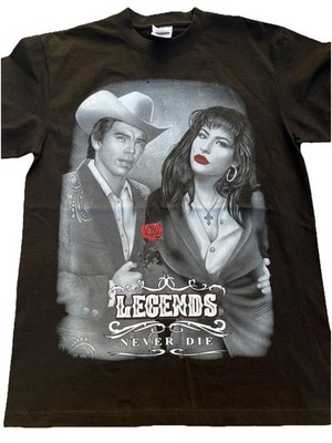 Legends Never Die Chalino Selena T Shirt Mens L Shaka Wear Heavy Tejano Corridos