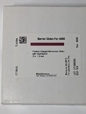 BioGenex XT108-SL Barrier Slides for i4000 Positive-Charged Fluid Barrier 72pk