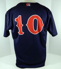 2018-19 Pawtucket Red Sox PawSox Miller C.J. Chatham #10 Game Used Navy Jersey 5