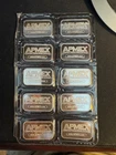 Lot of 10 - 1 oz.  silver bars .999 fine silver sealed in a sheet of 10