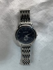 Men's August Steiner AS8020SS Silver-tone Swiss Quartz Black Dial Watch