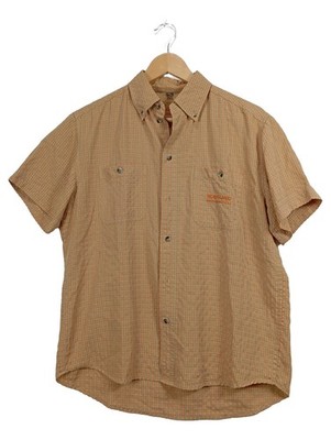 Northland Professional Herren Hemd Kurzarm kariert Gr. S Beige Outdoor