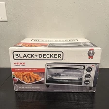 New Black And Decker 4-Slice Toaster Oven In Grey