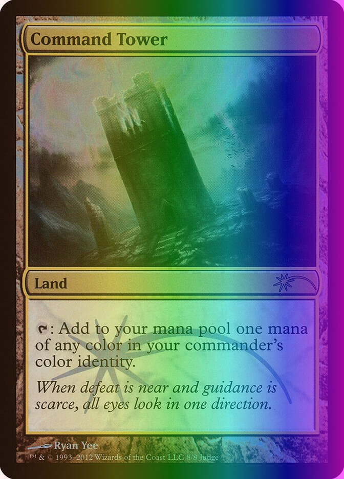 MTG Magic The Gathering Command Tower 8 9 Judge Gift Cards 2012 LP Mtg magic the gathering command tower 8 9 judge gift cards 2012 lp