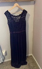 David’s Bridal Plum Lace Dress Size 10