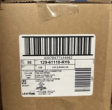 Leviton 61110-RY6 QuickPort Connector Category 6 Yellow - BOX OF 50