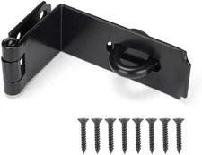 Door Hasp Latch 90 Degree, 7-3/4" Extra Thick Heavy Duty Steel Safety Gate Door