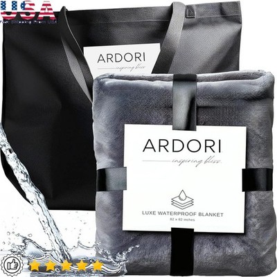 Waterproof King Blanket Plush Fleece Moisture Barrier Durable Cozy Protector New