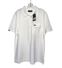 NWT FIGS PRO Technical Pique Scrub Polo Mens Medium White Pima Cotton M22WW1004