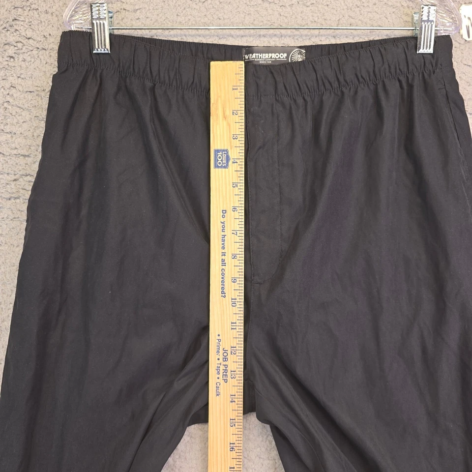 Pantalones de chándal de rendimiento vintage resistentes a la intemperie para hombre grandes negros forrados sin existencias Foto 4 de 4