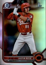 2022 Bowman Draft #BDC-13 Justin Boyd Chrome Refractor