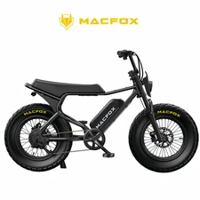 MACFOX X7 Electric Bike 20" Fat Tire Electric Bicycles 500w Backlit LCD Screen