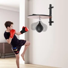 Speed Bag Platform Heavy Duty Boxing Reaction Training Equipment w/Punching Ball