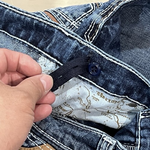 Ariat B4 Relaxed Fit Jeans Boys Size 12 Medium Wash Western Adjustable Waist - Picture 6 of 9