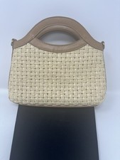 VTG Fossil Woven Straw Handbag Top Handle