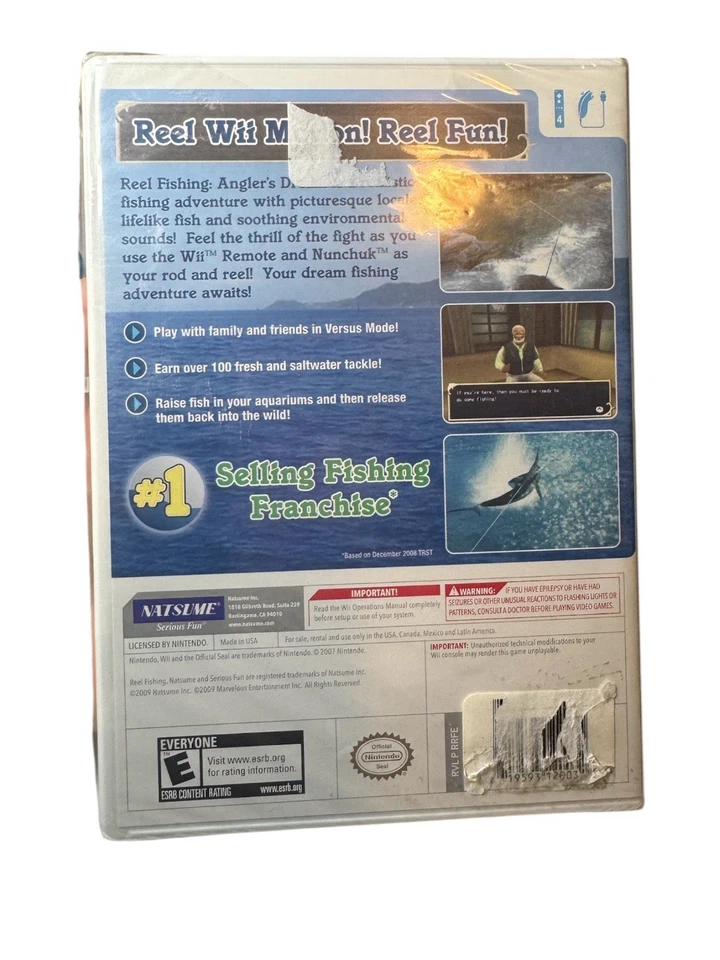 Reel Fishing Angler’s Dream Wii Motion Game Nintendo Serious Fun Natsume 2009 - Image 2 of 3