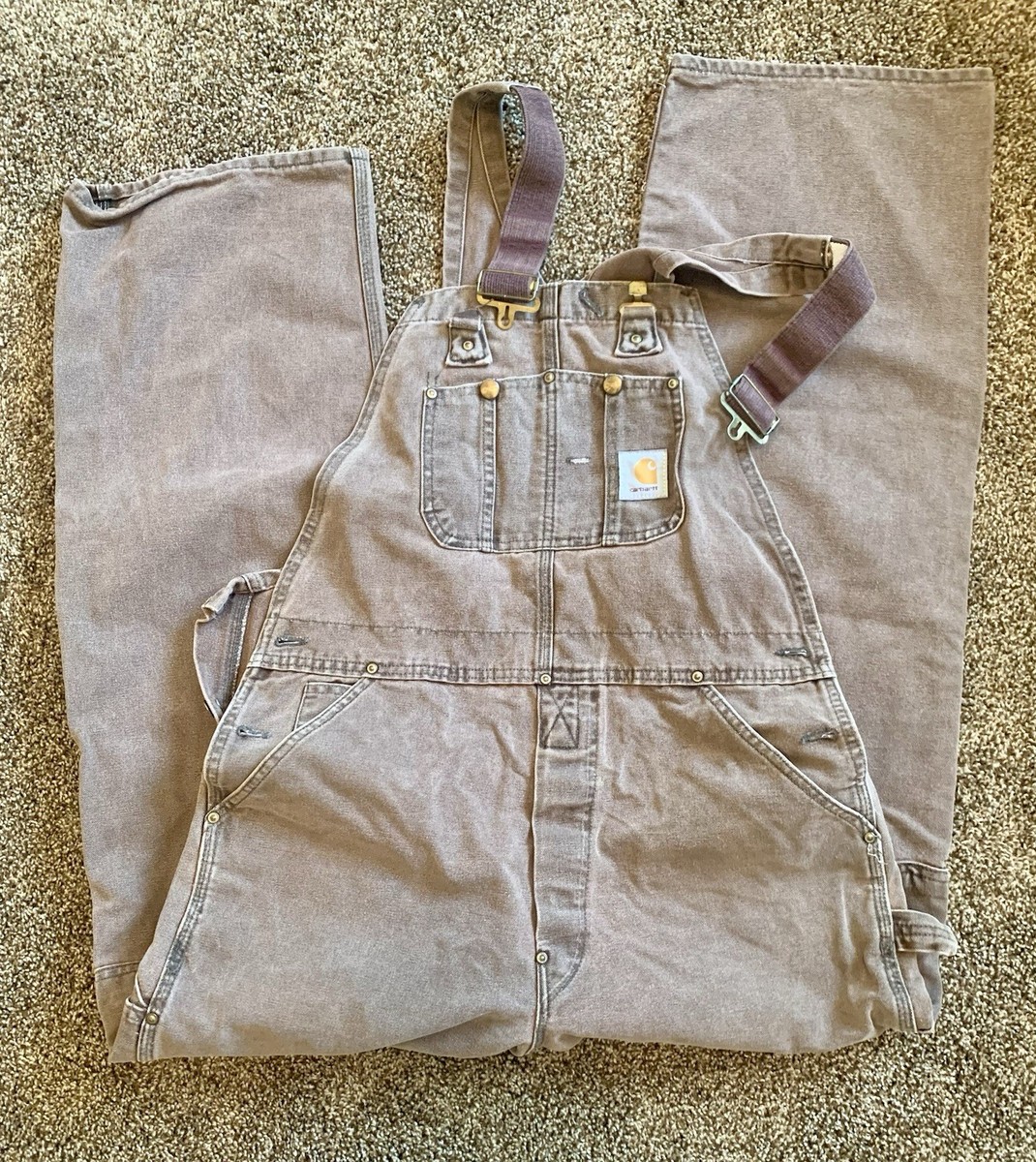 carharttオーバーオール34/32 VTG 90s Carhartt Overalls Bib Men's 34 X 32 Carpenter Double