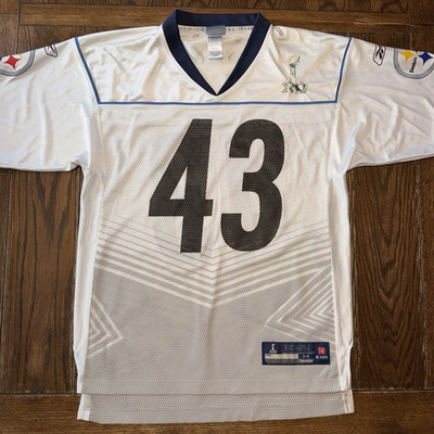 #ad #ad Pittsburgh Steelers Super Bowl XLV Troy Polamalu #43 Men’s Medium Jersey Reebok $37.95