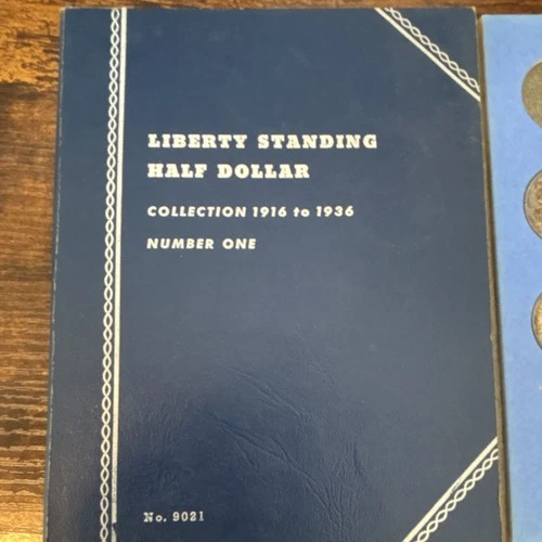 Whitman Liberty Walking Half Dollar Collection 1916-1936 Album with 17 Coins