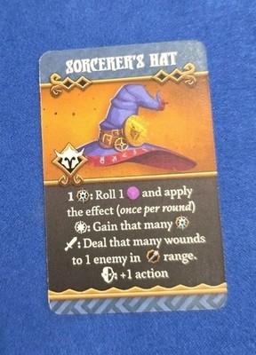 Massive Darkness 2 Sorcerer s Hat Promo Item Card Dice Tower 2022 CMON
