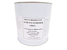 1 x 2.5 Litres Heat Resistant Etch Primer Paint - Grey. Brush Or Spray On