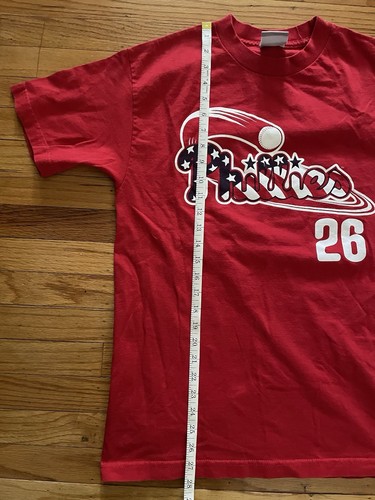 Majestic Philadelphia Phillies Chase Utley USA Patriotic T Shirt Men’s Medium - Picture 5 of 5