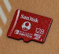Official Sandisk 128GB MicroSD Memory Card For Nintendo Switch in Red T911