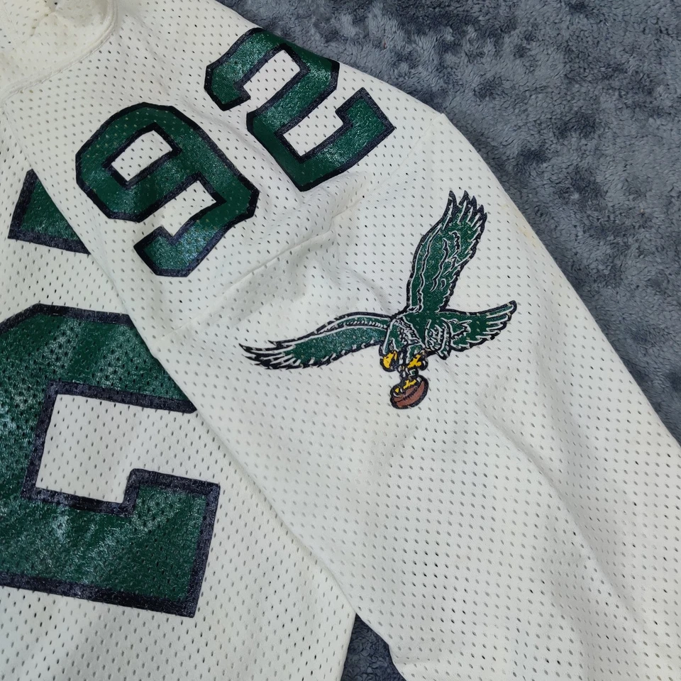 Camiseta deportiva vintage tejida en arena Philadelphia Eagles #92 Reggie blanca para hombre mediana blanca Foto 4 de 4
