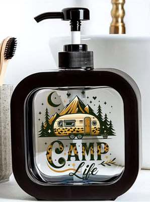 #ad #ad Camp Life Liquid Soap Dispenser Classic Retro RV Van Design ABS Plastic Bath NEW $17.07