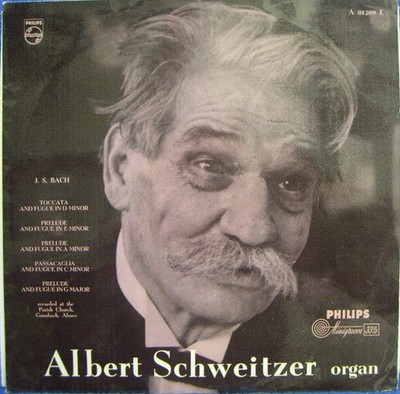 SCHWEITZER - BACH - TOCCATA AND FUGUE - PRELUDE - PHILIPS MINIGROOVE LP