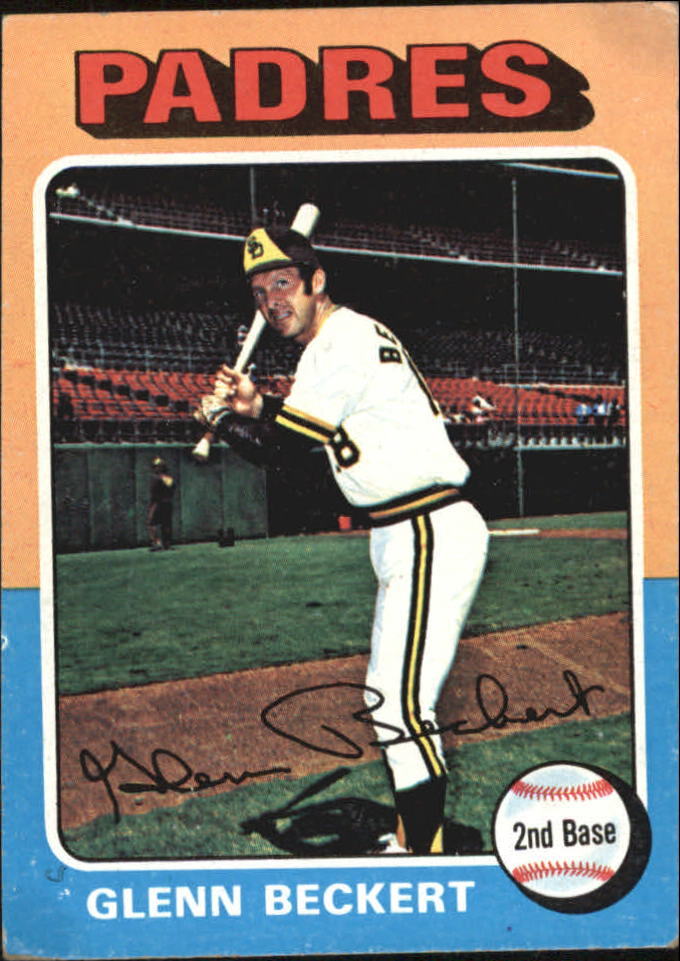 1975 Topps Mini San Diego Padres Baseball Card #484 Glenn Beckert - VG-EX