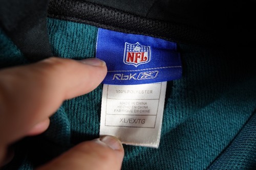 NFL Philadelphia Eagles Mens Full Zip Hoodie XL Pockets Reebok - Picture 9 of 10