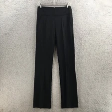 Cabi Straight Trouser Pants Womens 6 (actual 30x31.5) Black Hi-Rise Side Pocket