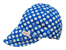 NWT Comeaux Caps Welding Welders Hats Pipe Fitter Reversible Blue Polka Dot