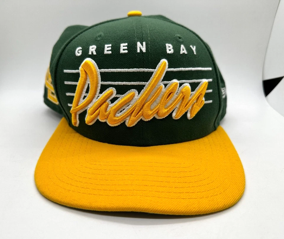 Gorra gorra para hombre Green Bay Packers New Era 9FIFTY Script Snapback Foto 2 de 4