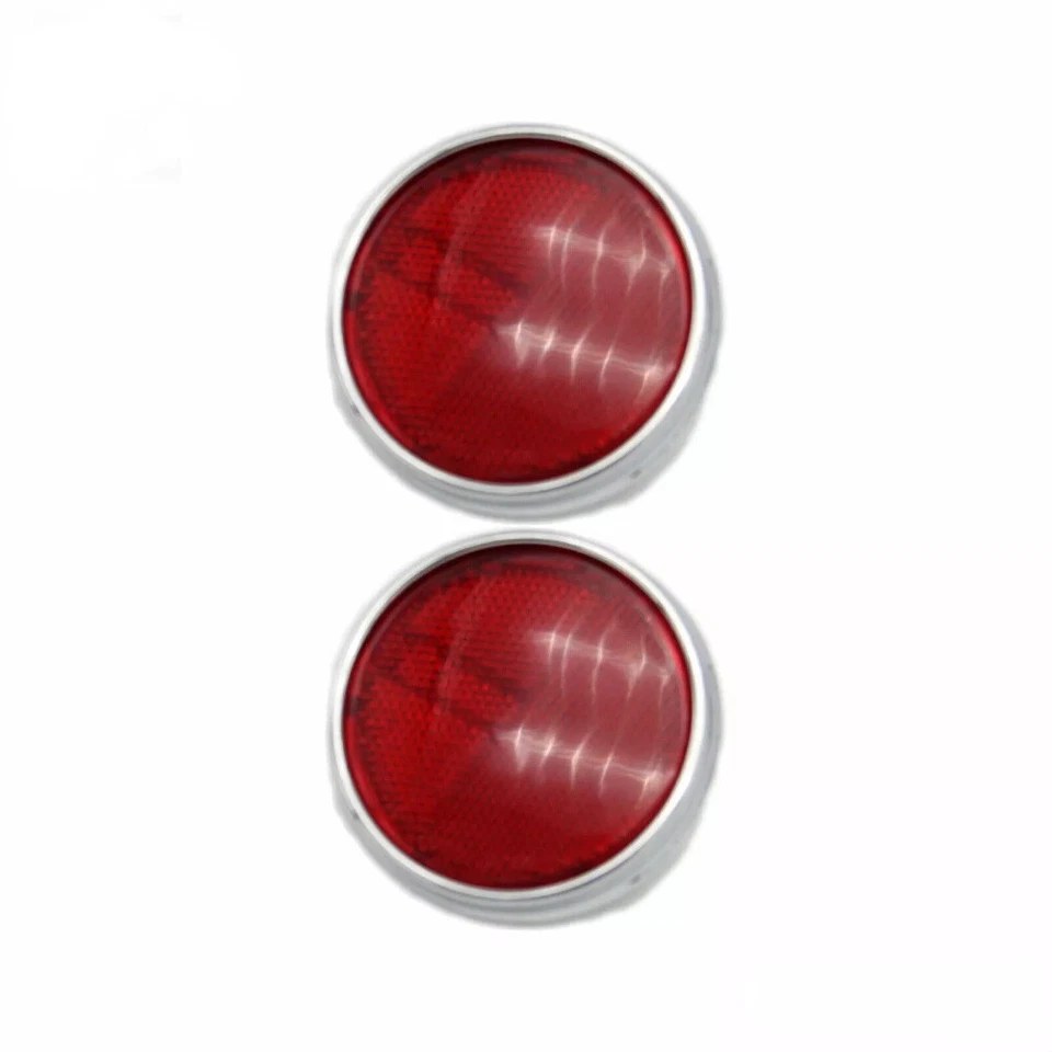 2× Reflector Lenses Red Rear For 1958-1973 TOYOTA Land Cruiser FJ25 FJ40 FJ55 - Image 3 of 4
