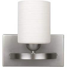 Canarm Luztar Hampton 1 Bulb Vanity Light Brushed Pewter Finish White Opal For Sale Online Ebay