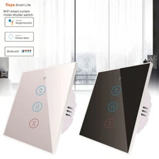EU/UK WiFi Smart Touch Curtain Blinds Roller Shutter Switch APP Remote Control