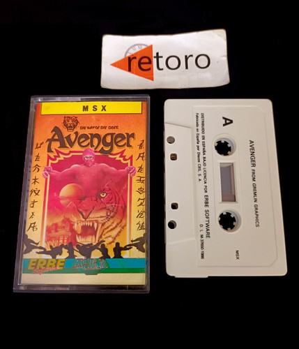 AVENGER THE WAY OF THE TIGER MSX Msx2 Cassete Tape Gremlim Graphics Complete