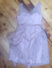 Anthropologie BHLDN Quillaree Chiffon Dress Size 4 Dusty Pink Bridesmaid Formal