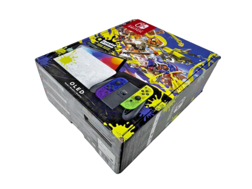 New Nintendo Switch OLED Splatoon 3 Limited Edition LE 64GB Gaming Console
