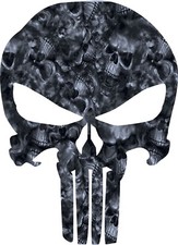Punisher Gray Reaper Camo Camouflage Vinyl Decal Sticker Gloss Laminated