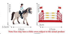 3 Jumping obstacle kits accessories  plus Horse with saddle and Female Rider
