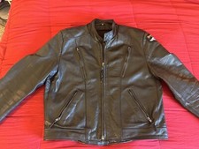 Vintage First Genuine Leather Harley Davidson Eagle Jacket Size 46 Motorcycle